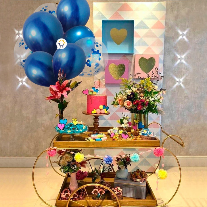 Kit Decoración Globos Confeti y Metalizados Fiesta 002