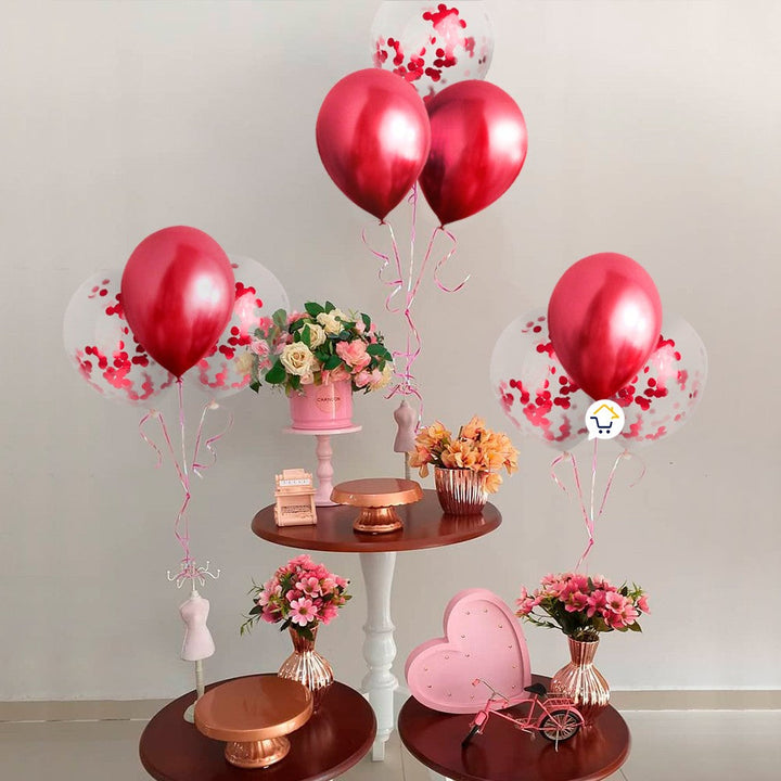 Kit Decoración Globos Confeti y Metalizados Fiesta 002