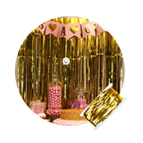 Cortina Metalizada brillante x3 Decoración Fiestas OE111