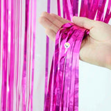 Cortina Metalizada brillante x3 Decoración Fiestas OE111