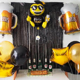 Cortina Metalizada brillante x3 Decoración Fiestas OE111