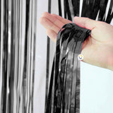 Cortina Metalizada brillante x3 Decoración Fiestas OE111