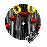 Cortina Metalizada brillante x3 Decoración Fiestas OE111