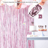 Cortina Metalizada brillante x3 Decoración Fiestas OE111
