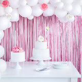 Cortina Metalizada brillante x3 Decoración Fiestas OE111