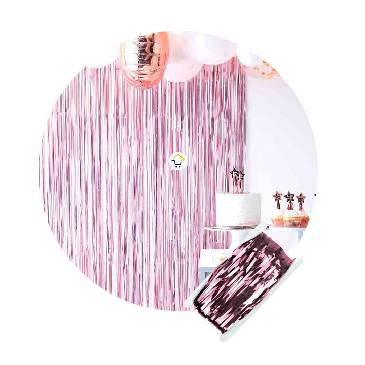 Cortina Metalizada brillante x3 Decoración Fiestas OE111