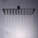 Cabezal de ducha metálico de 10 pulgadas con jets corporales, sistema de ducha de lluvia rectangular montado en la pared, estilo de hotel empotrado en el techo para spa de baño