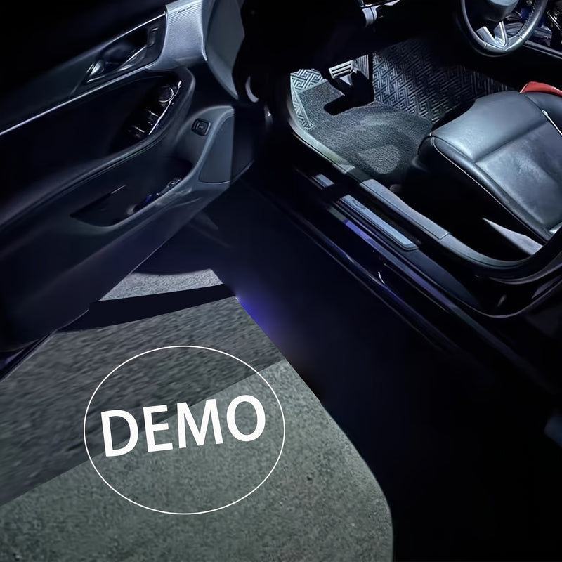 Luces de bienvenida de 2 puertas con proyección de logo estilo OEM, inspirado en el equipo original, proyección de logo en alta definición, fácil instalación - compatible universal para vehículos
