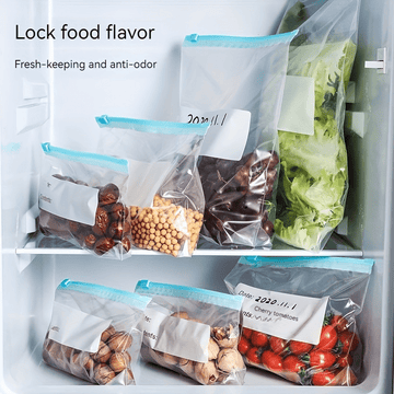 30 Bolsas de Congelador Reutilizables Transparentes, Impermeables y de Material PET, Esenciales para Organización en la Cocina, Fundas Herméticas para Frutas, Granos, Verduras y Carnes
