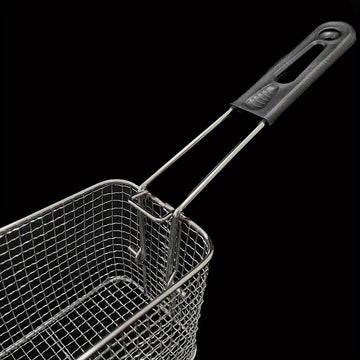 Cesta de freír cuadrada de metal plegable con asa - Ideal para papas fritas, nuggets de pollo y snacks | Cernidor de cocina duradero para freidoras y vaporeras | Perfecto para entusiastas de la cocina, cesta de freír para freidoras