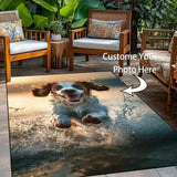 1 alfombra exterior ideal para áreas de fotos y señalización, diseñada específicamente para jardines interiores y exteriores, terrazas, balcones, campamentos o entradas. Lavable a máquina