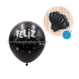 Globos Feliz Cumpleaños X12 Decoración Fiestas SMD12