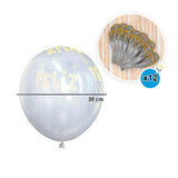 Globos Feliz Cumpleaños X12 Decoración Fiestas SMD12