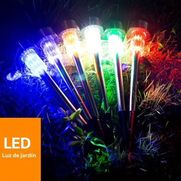 10 luces LED solares, luces solares para exteriores de acero inoxidable, luces decorativas solares para jardín, ideales para patio, césped, camino, terraza, entrada y jardín, fiestas, decoración de pasillos en jardín, luces decorativas navideñas. La mejo
