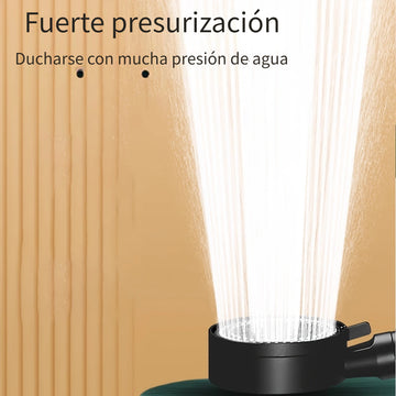 Cabezal de ducha de mano de alta presión con 5 funciones, montaje en pared, manguera de 1.5 m, plástico ABS, botón de encendido/apagado - Accesorio moderno para baño