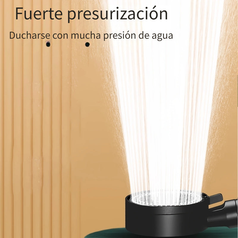 Cabezal de ducha de mano de alta presión con 5 funciones, montaje en pared, manguera de 1.5 m, plástico ABS, botón de encendido/apagado - Accesorio moderno para baño