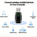 Adaptador WiFi USB, receptor WiFi 900m | Alta velocidad 802.11ac | 5dBi Dual Band 2.4/5.8GHz adaptador de red inalámbrica para PC/ escritorio/ tableta/ portátil, compatible con Windows, Mac OS X1