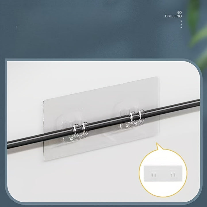 Juego de 2 canastas de almacenamiento sin taladro y ganchos de esquina para baño, dormitorio, clóset, gabinete de cocina, colgadores multiusos de estilo moderno, ganchos utilitarios