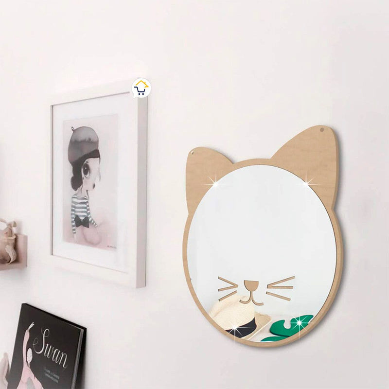 Espejo Acrílico Decorativo Marco Madera Niños JK180