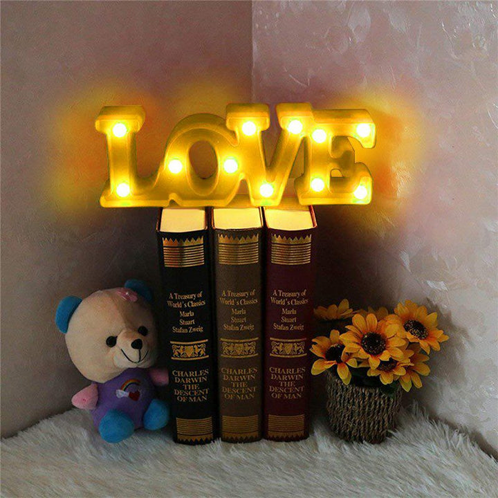 Lámpara Decorativa 3D Luz Led Letra Love Hogar Romántico RF 195