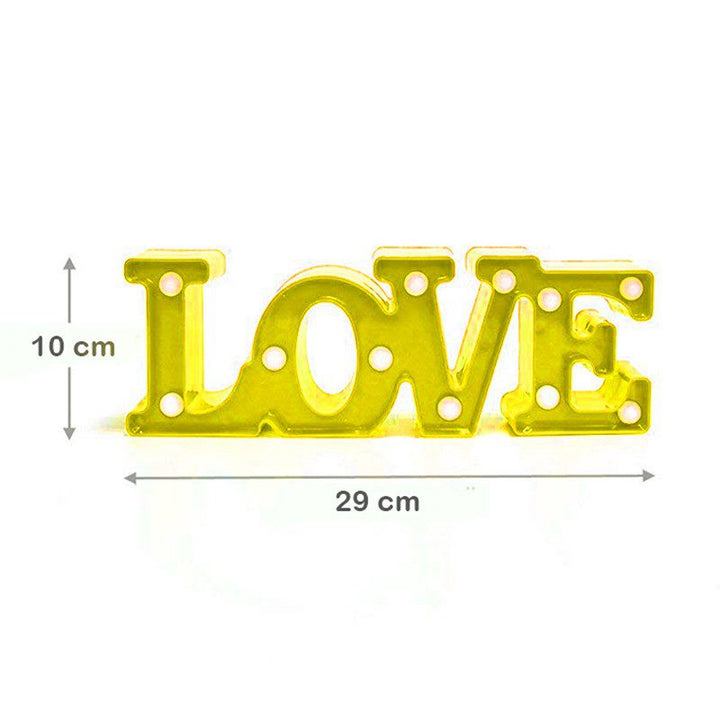 Lámpara Decorativa 3D Luz Led Letra Love Hogar Romántico RF 195