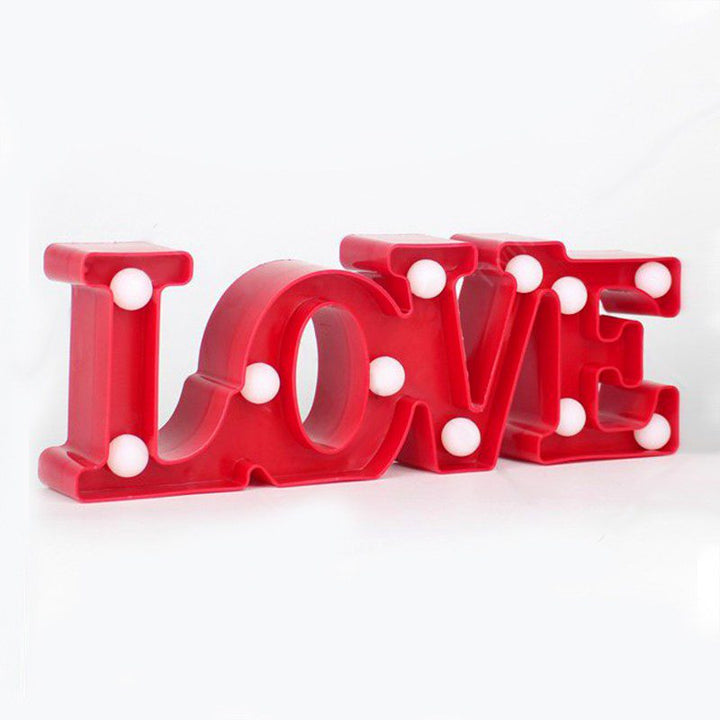 Lámpara Decorativa 3D Luz Led Letra Love Hogar Romántico RF 195