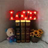 Lámpara Decorativa 3D Luz Led Letra Love Hogar Romántico RF 195