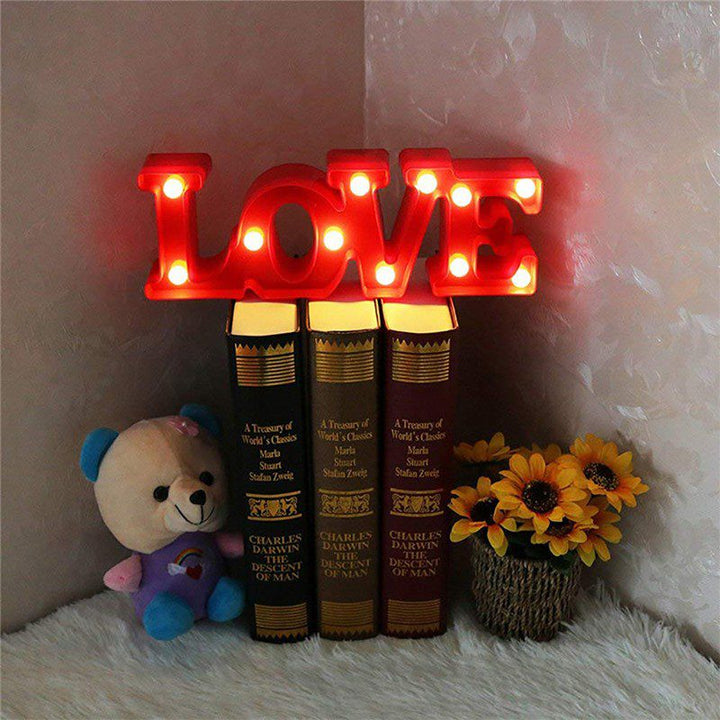 Lámpara Decorativa 3D Luz Led Letra Love Hogar Romántico RF 195