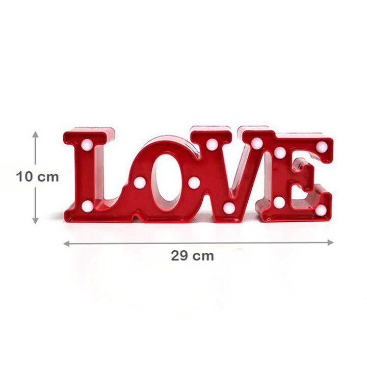 Lámpara Decorativa 3D Luz Led Letra Love Hogar Romántico RF 195