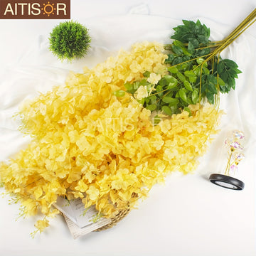 24 piezas de vides artificiales de wisteria, cadeneta colgante de flores de imitación para fiestas de cumpleaños, graduaciones, bodas, decoración de habitaciones, primavera, verano, hogar, Navidad, Acción de Gracias, otoño.