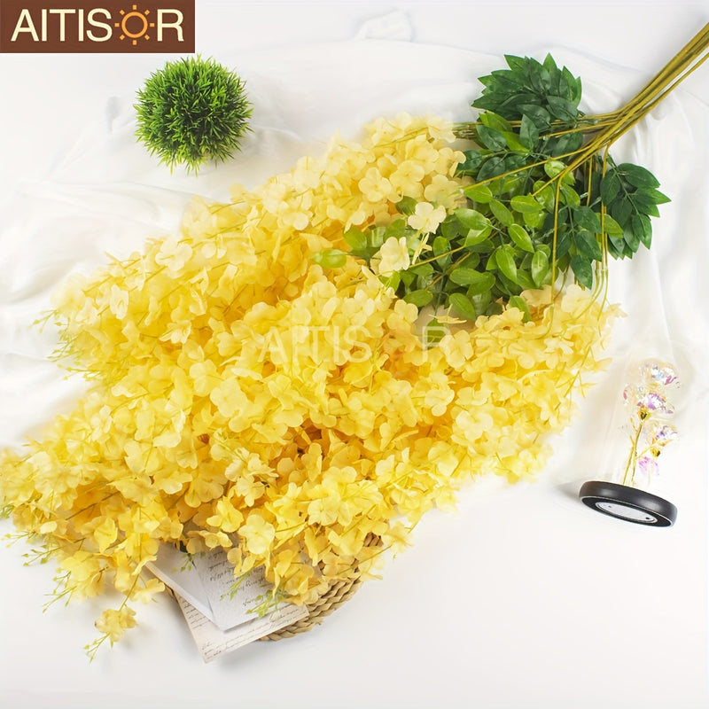 24 piezas de vides artificiales de wisteria, cadeneta colgante de flores de imitación para fiestas de cumpleaños, graduaciones, bodas, decoración de habitaciones, primavera, verano, hogar, Navidad, Acción de Gracias, otoño.