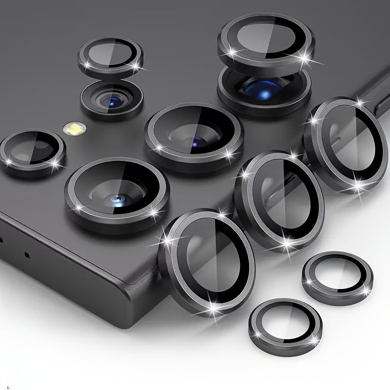 Anillos protectores de lente de cámara de aleación de aluminio para for samsung S25 Ultra, S25Plus, S24FE, S24, S23, S22 FE Plus, Ultra A16, A26, A36, A56, A14, A54, A15, A25, A35, A55 - Anillo de metal para proteger la película de la lente de cámara ori