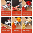 Máquina de picadora de carne para hogar comercial, metal, manual rotativa, sin carga, sin batería, para uso en cocina, equipo de procesamiento de alimentos profesional, picadora de carne para cocina.