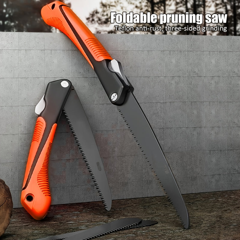 Sierra Plegable Multifuncional: Una Sierra Manual Rápida para Madera, Bambú, Tubos de Plástico, Podar Árboles Frutales, Reparaciones del Hogar, Carpintería y Corte de Metales