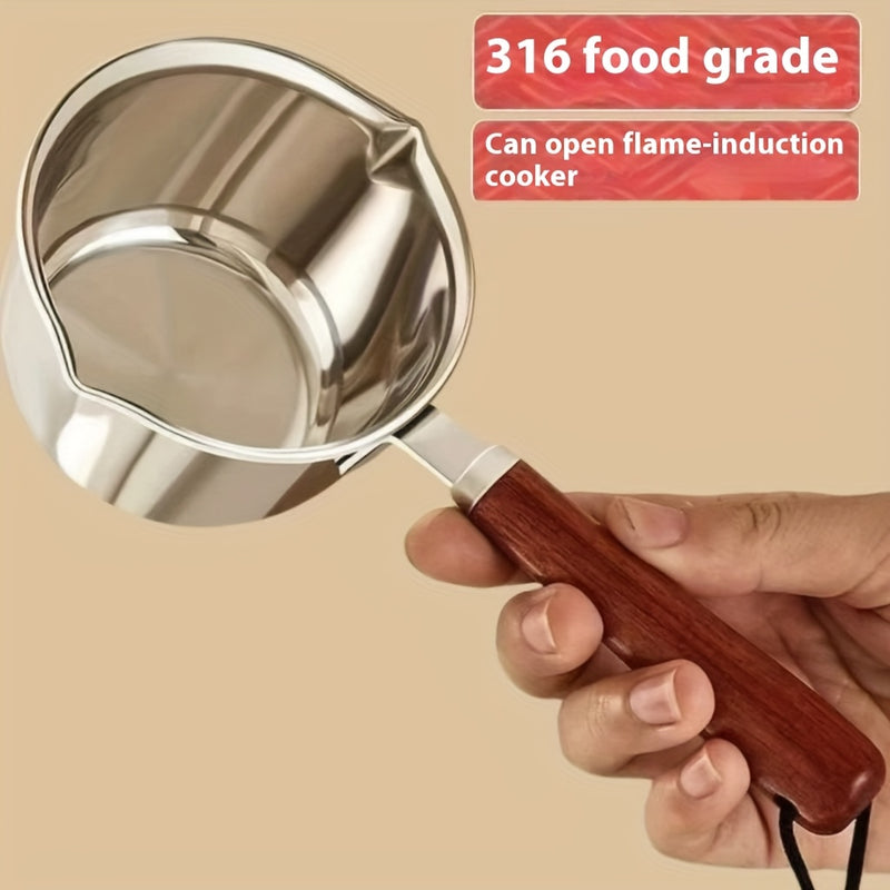 Cucharón pequeño de acero inoxidable 316 para verter líquidos, cuchara sopera mini, utensilio de cocina para líquidos calientes, ideal para uso en el hogar