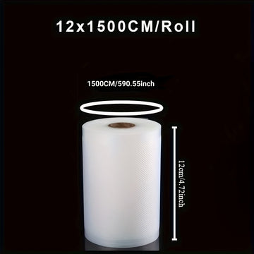 Rollo de Bolsas para Sellador al Vacío para Máquina de Envasado al Vacío Sous Vide, Bolsas de Almacenamiento de Alimentos al Vacío de 1500cm de Largo