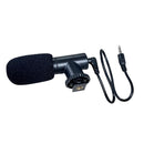 Cámara de micrófono universal negro, patrón de polarización unidireccional, conector de 3,5 mm, alimentación cableada, con montura de choque y protector antiviento, para DSLR, transmisión en vivo, videoconferencia