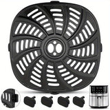 bandeja de repuesto para freidor de aire GAF de 7 tazas/3,18 kg - Acero inoxidable de grado alimenticio antiadherente con múltiples compartimentos, bandeja para BBQ y conservación para freidor de aire, parrilla, parrilla de BBQ - Segura para lavavajillas