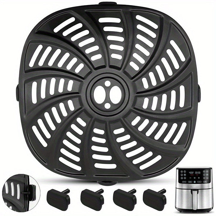 bandeja de repuesto para freidor de aire GAF de 7 tazas/3,18 kg - Acero inoxidable de grado alimenticio antiadherente con múltiples compartimentos, bandeja para BBQ y conservación para freidor de aire, parrilla, parrilla de BBQ - Segura para lavavajillas