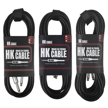Cable para guitarra eléctrica de 6.5 mm (1/4''), cable mono blindado sin ruido para bajo, piano digital y batería, cable de audio de cobre puro macho a macho, para instrumentos musicales electrónicos, conexión a amplificadores de audio