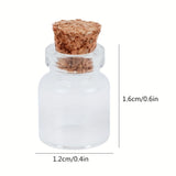 50/100pcs por Bolsa Mini Botella de Vidrio DIY Exquisita Tapón de Corcho Deseos de Deriva Tarro Lindo Botella Pequeña 1ml 13*18mm
