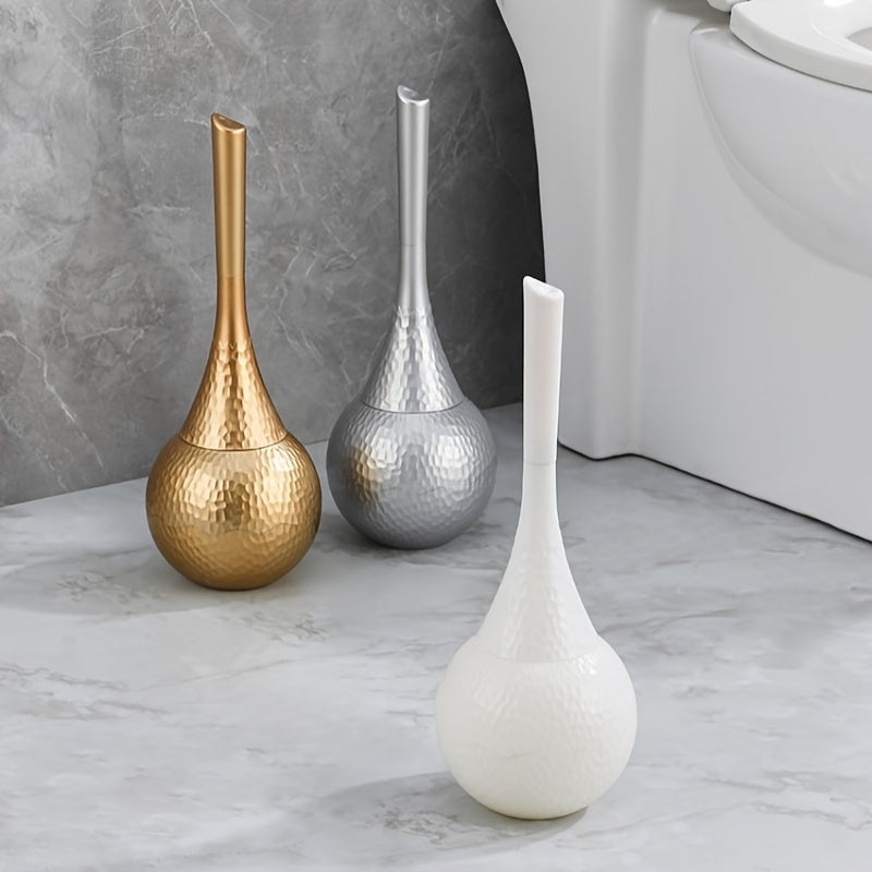 [Cepillo de Inodoro Elegante Dorado] Soporte de Cepillo de Inodoro Elegante de Pie Reutilizable Dorado - Herramienta de Limpieza de Baño de Múltiples Componentes, Herramienta de Limpieza de Inodoro, Accesorios de Baño