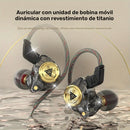 Auriculares internos QKZ AK3 FiLe de alta fidelidad, audífonos con cable y micrófono, cancelación de ruido con subwoofer, para gaming y música, plástico duradero, cable de 120 cm/47.24 pulgadas, diseño en colores vivos