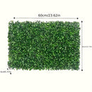 5 piezas de paneles de pared de boj artificial - Verde oscuro plástico, follaje artificial, resistente al tiempo y fácil de instalar, 39,88 cm x 59,94 cm, perfecto para decoración interior y exterior, valla de privacidad, fondo de boda, paisajismo para h