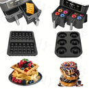 Tamaño compacto/2 piezas Moldes de silicona reutilizables para waffle donut antiadherentes para modelos Ninja AF400EU AF451EU SL400EU AF500DE y muchos otros accesorios de freidora de aire para horno
