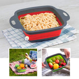 Colador Plegable Pequeño Escurridor Silicona Ahorra Espacio Cocina LD6112