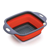 Colador Plegable Pequeño Escurridor Silicona Ahorra Espacio Cocina LD6112