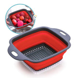 Colador Plegable Pequeño Escurridor Silicona Ahorra Espacio Cocina LD6112