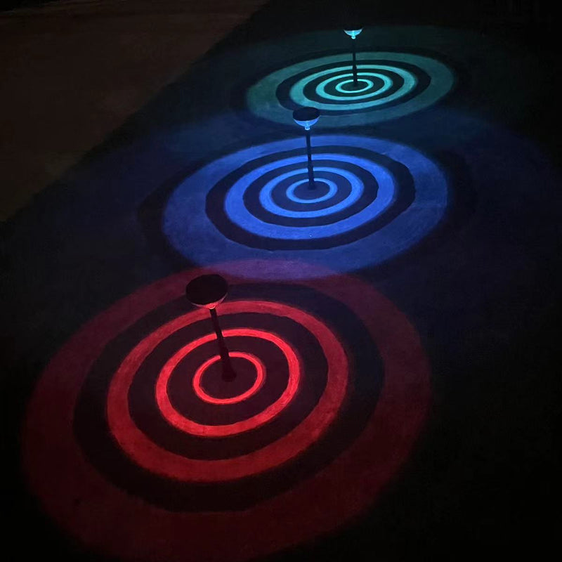 2 luces solares para exteriores, 2 modos LED cálido blanco y RGB, luces solares para senderos, luz de jardín solar para senderos de patio, decoración de fiesta de bodas