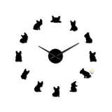 Reloj Pared 3D Decorativo Perros Acrílico Moderno JK167